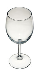 Empty glass wine isolated on white background. 