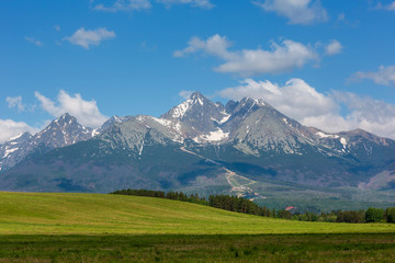 Naklejka premium High Tatras (Slovakia) spring view.