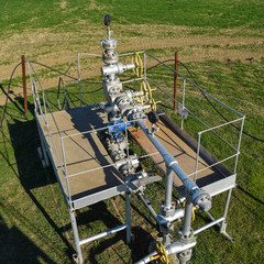 The equipment and technologies on oil fields. Oil well