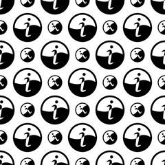 Information Icon, Info Icon Seamless Pattern