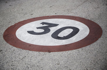 Fototapeta premium 30 speed signal