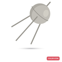 Satellite color flat icon for web and mobile design