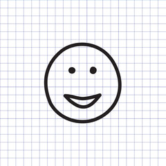 Smiley icon. Happy face symbol.