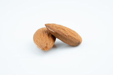 Almond on white background

