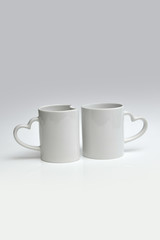 glazed white porcelain mug