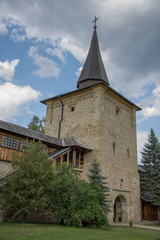 Fototapeta na wymiar Vatra Moldovitei, Romania, Moldovita Monastery,September ,2017,inner yard