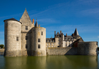 Fototapeta na wymiar View of Chateau de Sully-sur-Loire