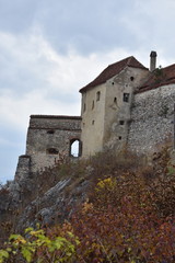 Fototapeta na wymiar Rasnov, Romania - , 2015: medieval castle in Rasnov