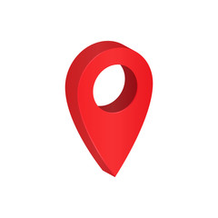 Pointer mark isometric icon. Map navigation 3d pins