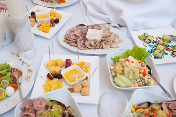 food on the table in the restaurant