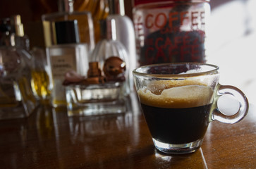 foamy extra strong coffee