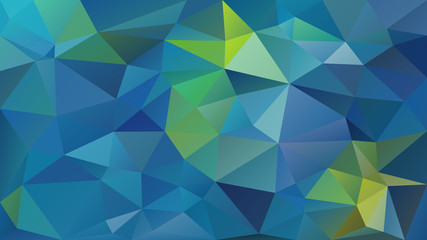 Obraz premium vector abstract irregular polygon background - triangle low poly pattern - middle blue and lime green color