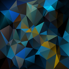 Obraz premium vector abstract irregular polygon background - triangle low poly pattern - dark indigo blue green peacock color