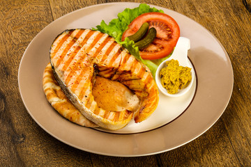Grilled salmon