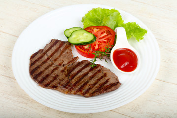 Grilled beef steak