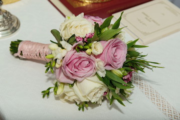  bride's bouquet on the table