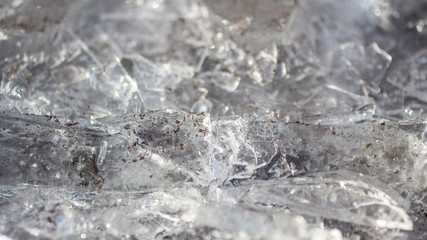 Wonderful texture photo of broken ice