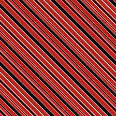 With Red, Black and White Diagonal Parallel Stripes