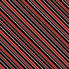 With Red, Black and White Diagonal Parallel Stripes