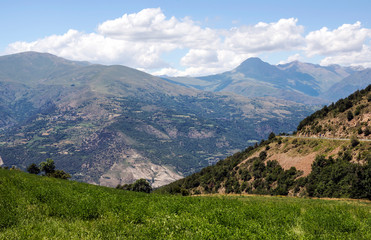 Fototapeta premium Alella mountains in Barcelona, Spain on a sunny day