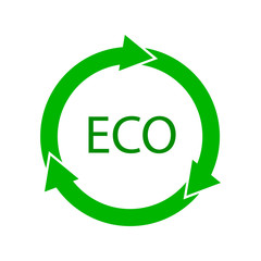 Green triangular eco icons