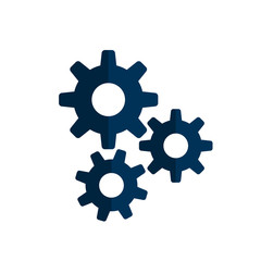 setting icon in flat style isolated