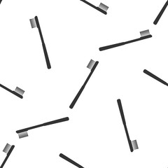 Toothbrush icon seamless pattern on white background. Flat design. Vector Illustration