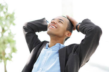 closeup.dreaming of a businessman sitting at a Desk