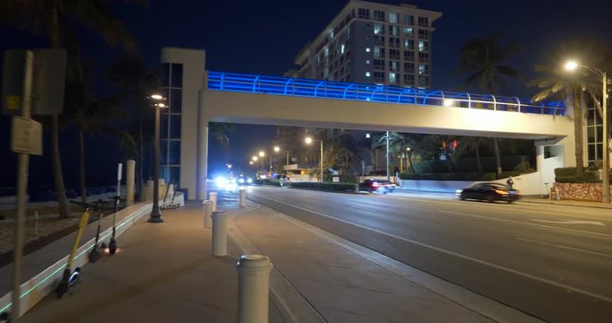 Pedestrian overpass Fort Lauderdale Beach Florida