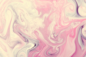 Abstract multicolored background pink view macro paint acrylic underwater ultra drop blob drip...