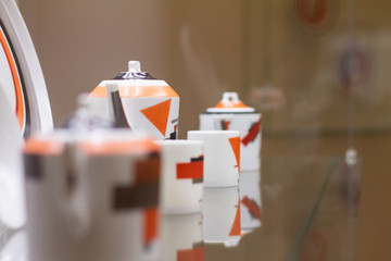 porcelain tea set on a glass table