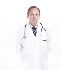 Fototapeta premium portrait of a therapist doctor isolated on a white background