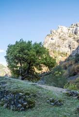 Mountains of the Sierra de Cazorla in the Spanish province of Jaen on a sunny day.