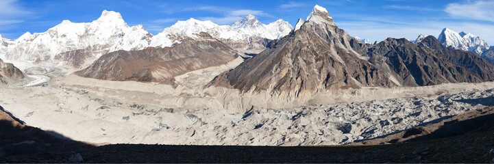 mount Everest and Lhotse, Nepal Himalayas mountains