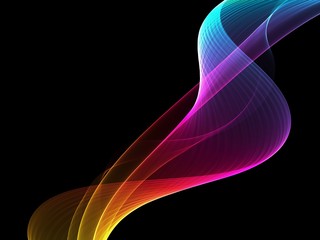 Abstract multicolored light waves background