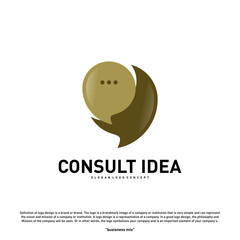 Modern Business Consulting Agency logo design template. Elegant Simple Consult logo concept