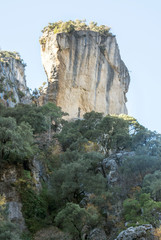 Mountains of the Sierra de Cazorla in the Spanish province of Jaen on a sunny day.