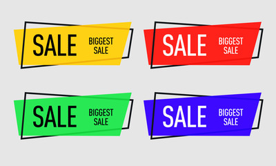 Set of colorful labels. Sale labels