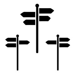 Silhouette-Arrow Sign Posts