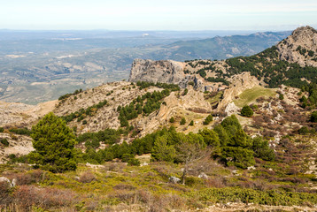 Fototapeta na wymiar Mountains of the Sierra de Cazorla in the Spanish province of Jaen on a sunny day.