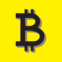 Bitcoin logo. Vector illustration.