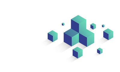 cubi, costruzioni, concetto, 3d, pixel