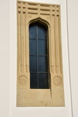 window monastery - ancient architecture at Sihastria monastery