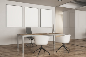 Obraz na płótnie Canvas Modern office with frames