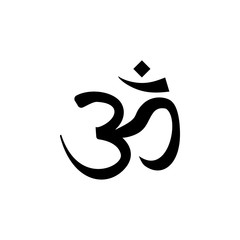 religion symbol, om icon. Element of religion symbol illustration. Signs and symbols icon can be used for web, logo, mobile app, UI, UX - obrazy, fototapety, plakaty