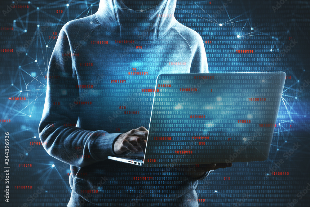 Poster hacking and phishing concept
