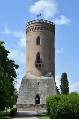 Fototapeta na wymiar Chindiei Tower in Targoviste, Dambovita , Romania,2017