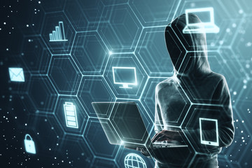 Hacking and technology concept