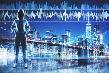 Hacking and investment concept