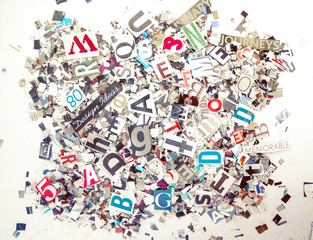 random letters and words